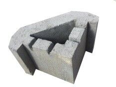 Камень угловой для столба наборного, под кирпичный забор 280х280х250х200 (вибролитой)