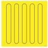 Тротуарная плитка тактильная «Продольные рифы» 300х300 h 50 серый (вибролитое изд) 