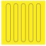 Тротуарная плитка тактильная «Продольные рифы» 500х500 h 50 желтый (вибролитое изд)