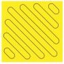 Тротуарная плитка тактильная Диагональные рифы 300х300 h 50 желтый (вибролитое изд)