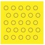 Тротуарная плитка тактильная «Купольные рифы в шахматном порядке» 500х500 h 50 желтый (вибролитое изд)