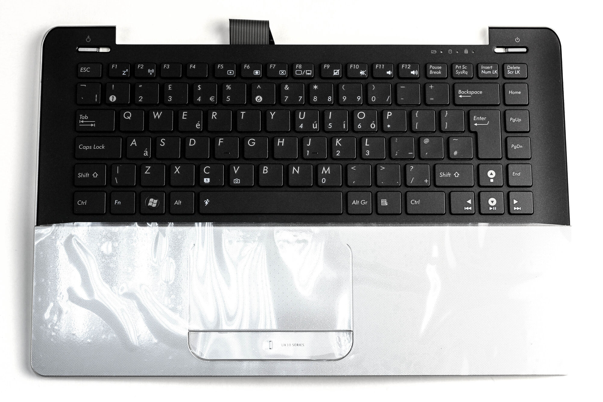 Клавиатура для Asus UX30 TopCase Серебро p/n: 9J.N2K82.50R, 0KN0-EW1RU03, 04GNVS1KRU00-3