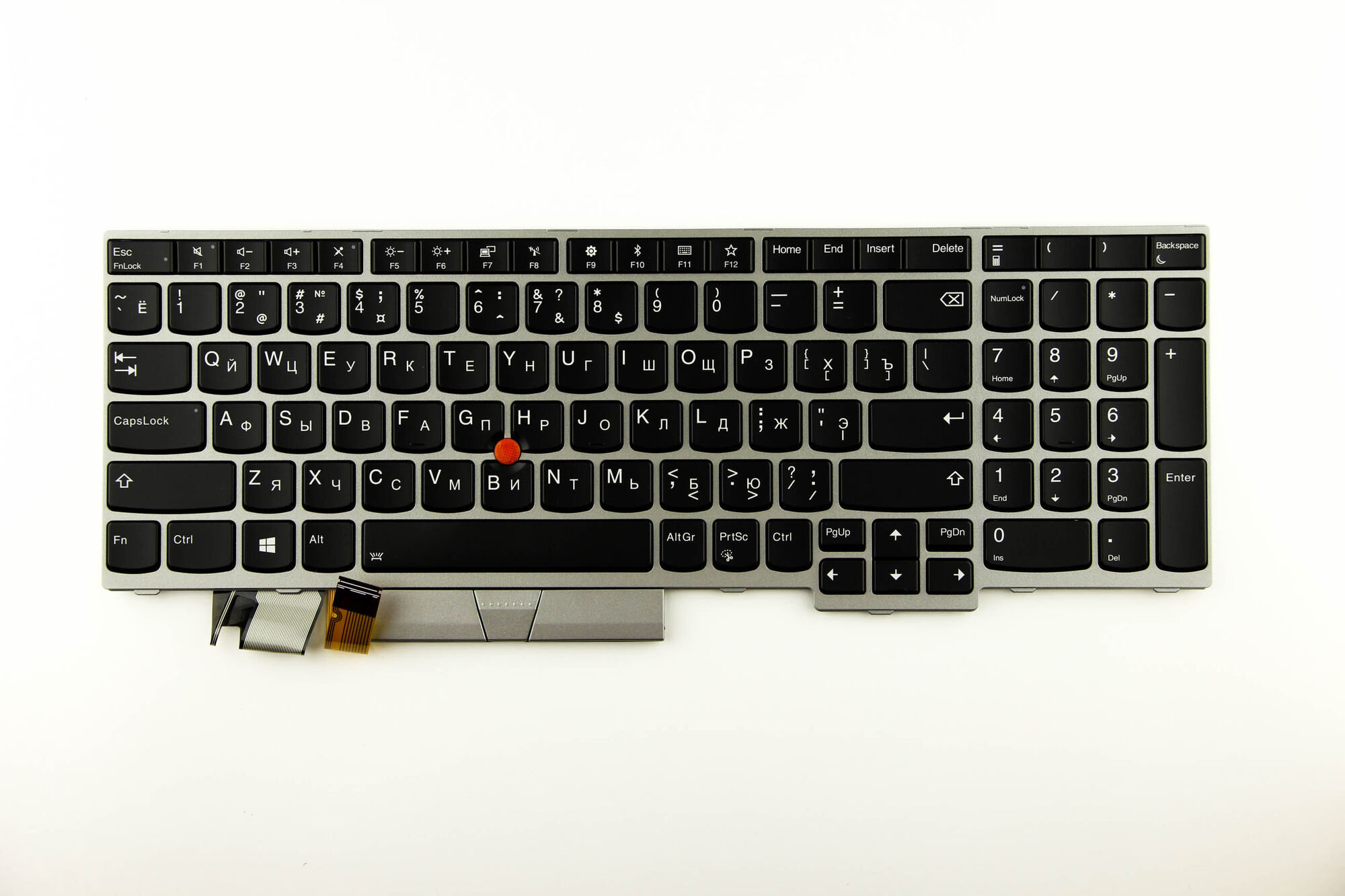 Клавиатура для ноутбука Lenovo E580 L580 T590 серая рамка p/n: 01YP560, SN20P34095