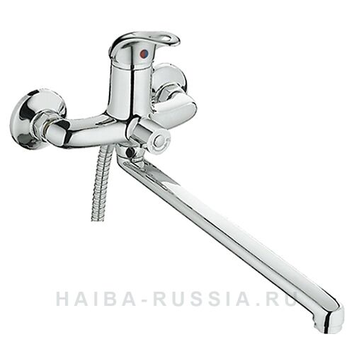 Смеситель Haiba для ванны, длинный излив 300мм, шаровый, 35мм, латунь, HB2215