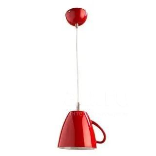 Светильник декоративный, красный, с выключателем, 40Вт, Е14, "Лебеди" УЦЕНКА без абажура