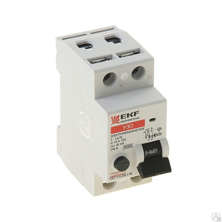 Выключатель дифференциального тока (УЗО) 2п 25А 30мА АС EKF PROxima