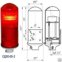 Светильник светодиодный заградительный огонь типа сдзо 05 02