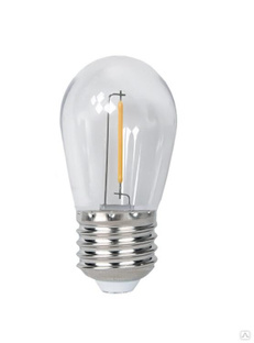 Лампа светодиодная филаментная PLED-ECO-S14 1 Вт 2700К тепл. бел. CLEAR E27 для Белт-лайт JazzWay 5040625 