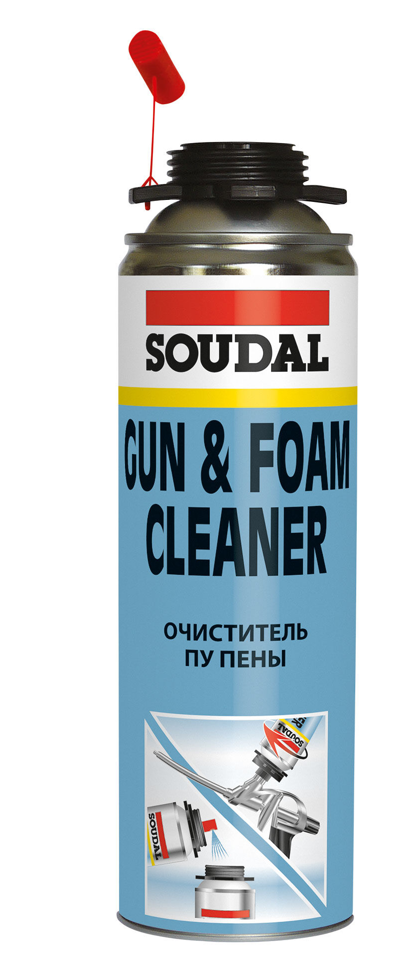Очиститель Соудал для пены полиуретан 12*500мл