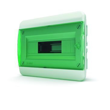 Щит встраиваемый ЩРВ-П-12, IP41, прозрачная зелёная дверца TEKFOR
