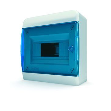 Щит навесной ЩРН-П-8, IP41, прозрачная синяя дверца TEKFOR