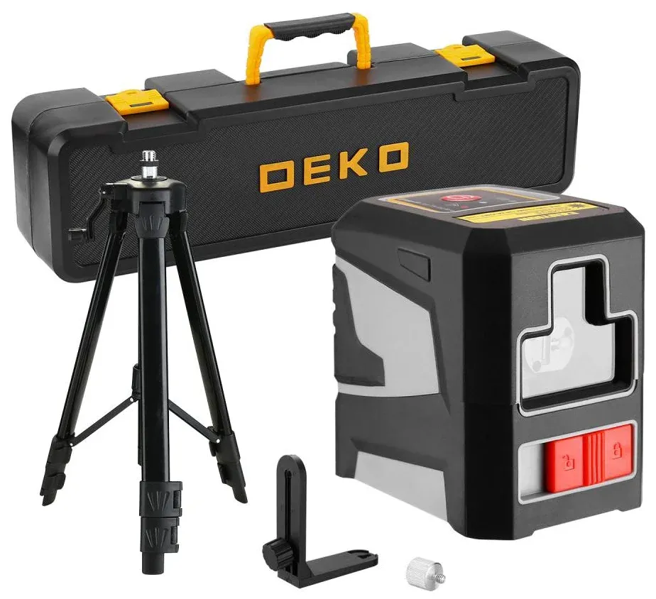 Уровень лазерный самовыравнивающийся в кейсе DEKO DKLL11 SET 2 PREMIUM со штативом 1 м 065-0271-1