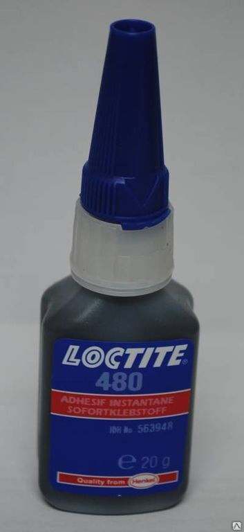 Клей моментальный, упрочнённый, термо/вибростойкий, черный Loctite 480, 20 гр
