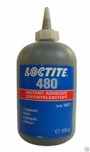 Клей моментальный LOCTITE 480, 500гр упрочнённый, термо/вибростойкий черн 