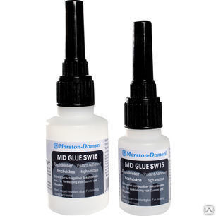 Цианоакрилатный клей для металлов и резины черного цвета, вибростойкий, терм MD-GLUE SW15 Бутылка 50 г