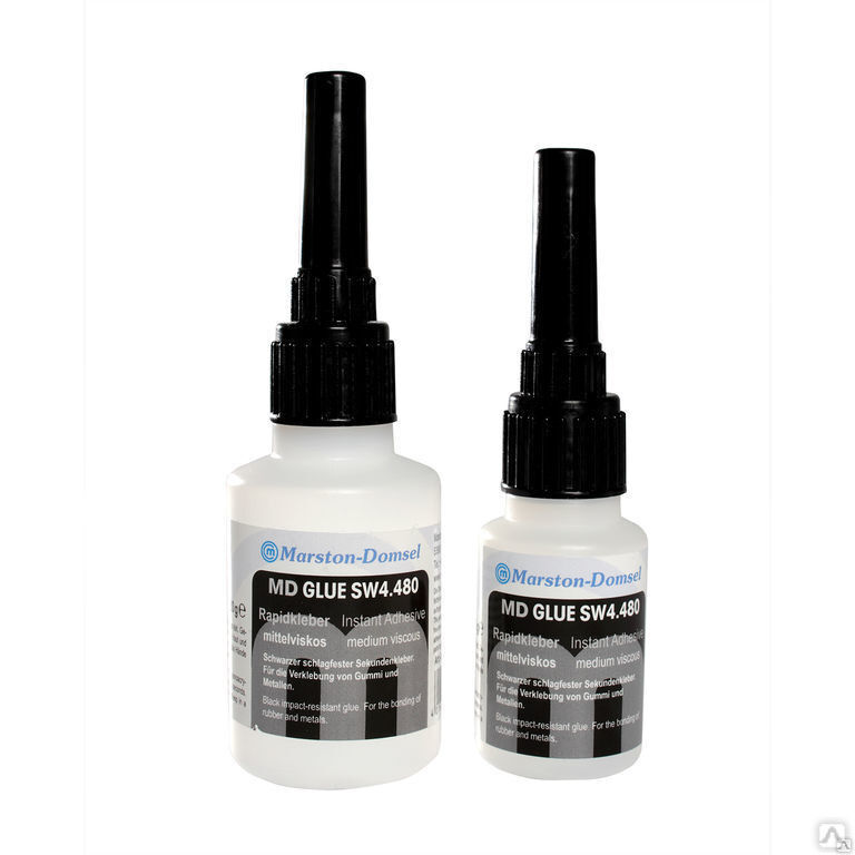 Цианоакрилатный клей, ударопрочный, термо/вибростойкий, черный MD-GLUE SW4.480 Бутылка 20 г