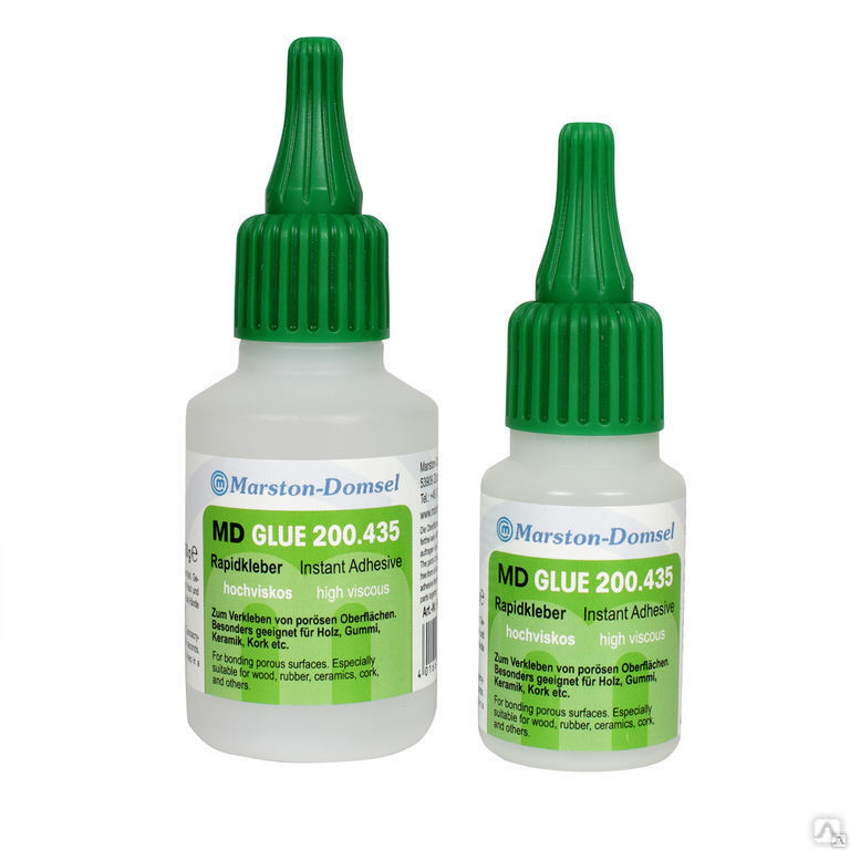 Цианоакрилатный клей для пористых поверхностей MD-GLUE 200.435 Бутылка 500 г