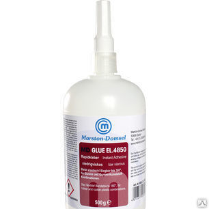 Цианоакрилатный клей для резины и пластмасс эластичный MD-GLUE EL 4850 Бутылка 500 г