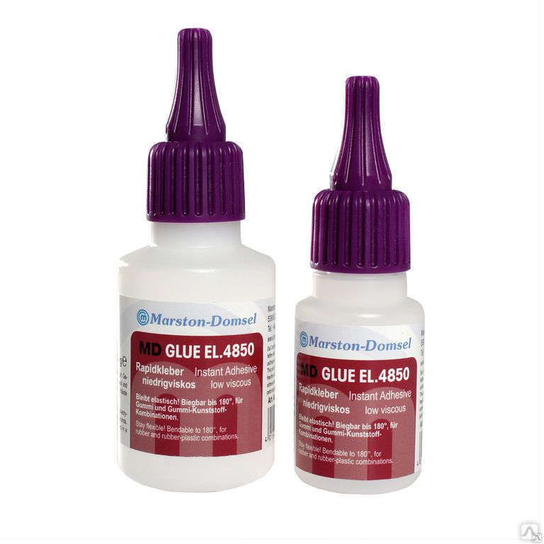 Цианоакрилатный клей для резины и пластмасс эластичный MD-GLUE EL.4850 Бутылка 10 г