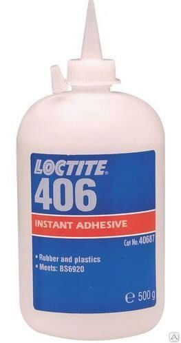 Клей цианоакрилатный для эластомеров и резины Loctite 406, 500 гр