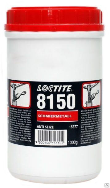 Высокотемпературная смазка с алюминием, медью и графитом, банка Loctite 8150 500G