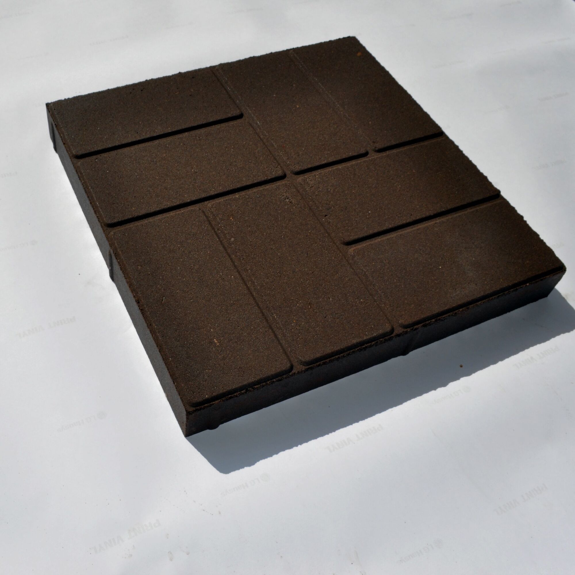 Плитка тротуарная 40х40х5 см 8 кирпичей мш коричневый