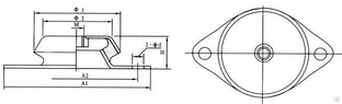 Амортизатор двигателя для АД-1000 (ZA-49-80) #1