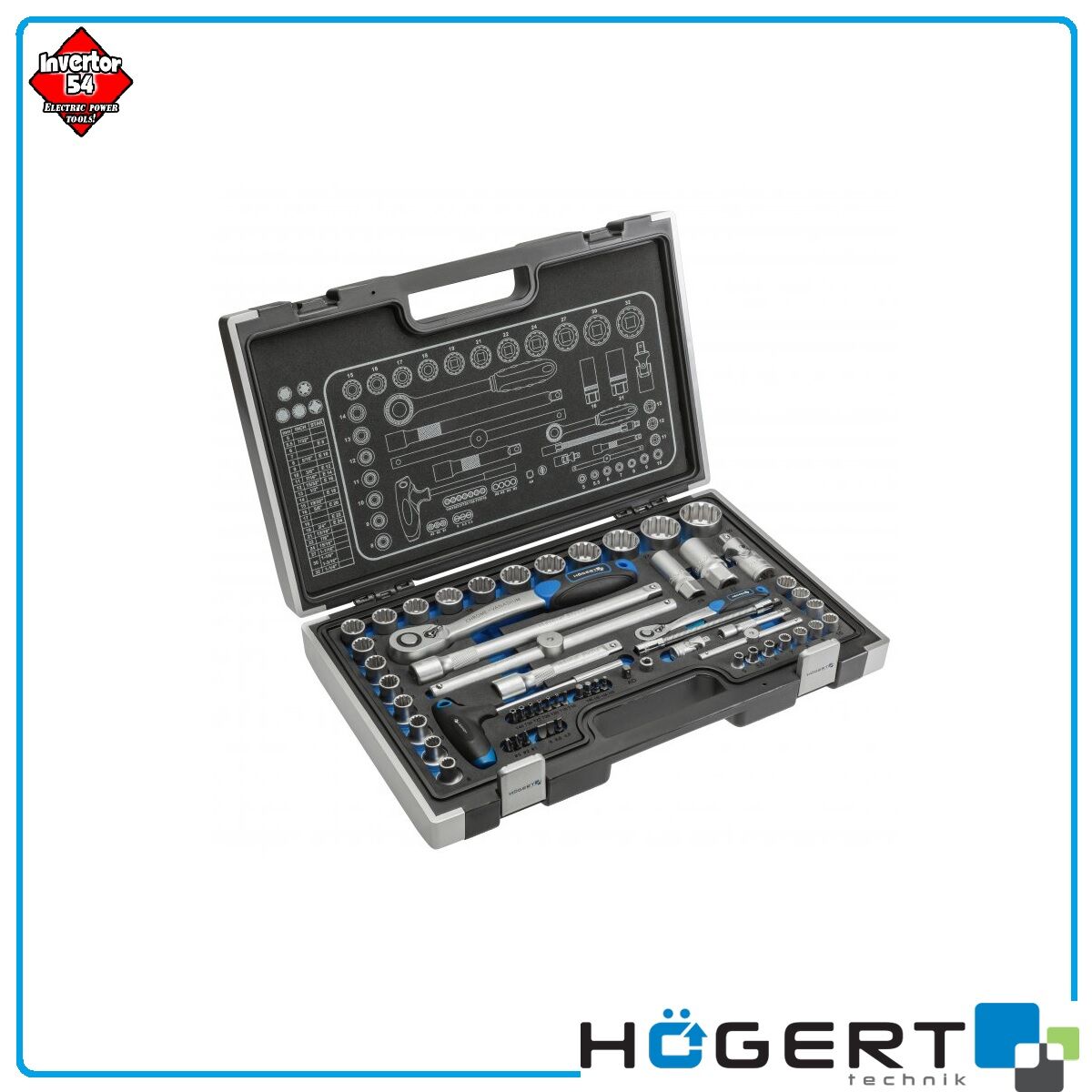 Набор инструментов Hoegert HT1R470 60 предмета.