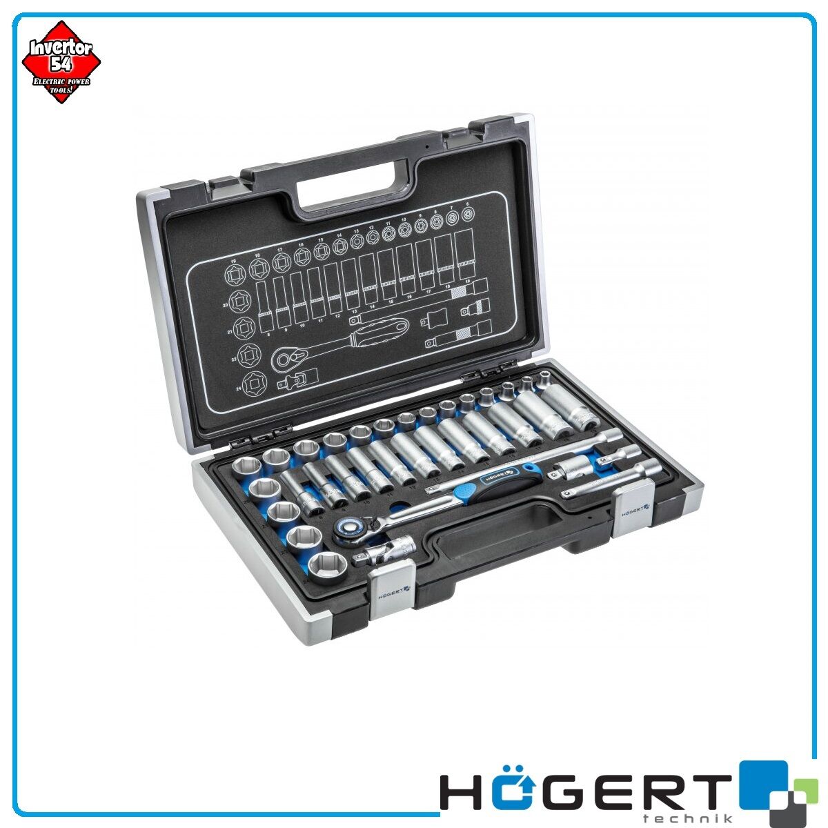 Набор инструментов Hoegert HT1R465 38 предмета.