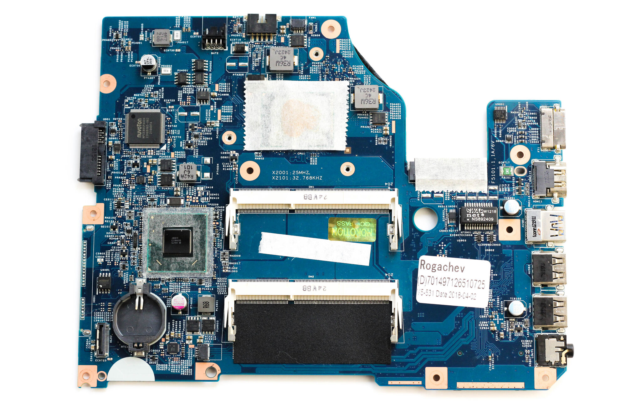 Материнская плата Acer V5-531 Pentium 987 48.4VM02.011, NBM1G11008, nb.M1G11.008