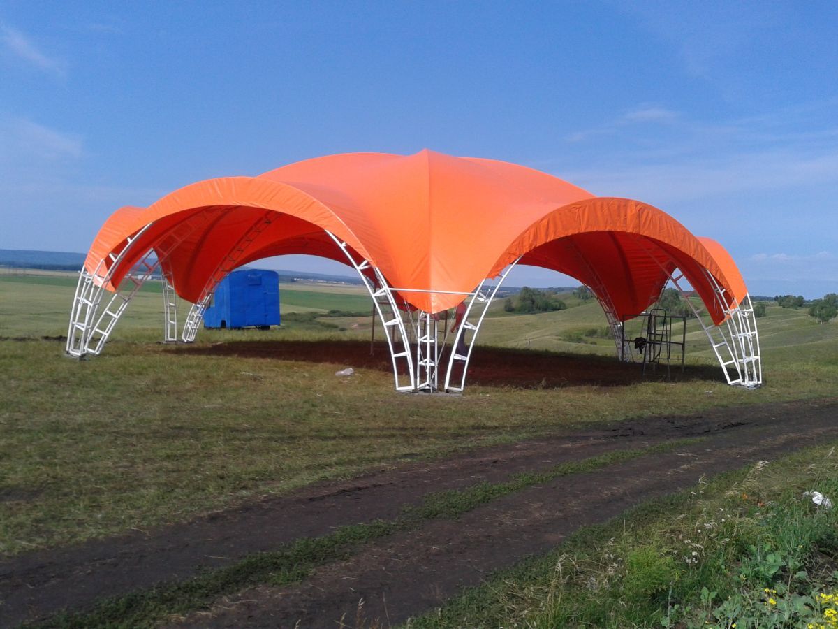 Арочный шатер 180 м.кв. без боковых стен (День Поля)