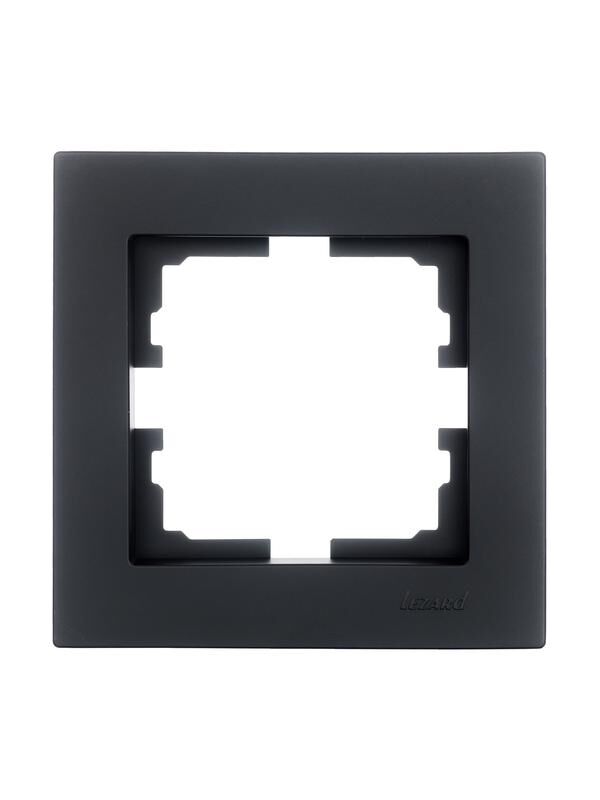 Рамка 1-местная горизонтальная VESNA цвет черный бархат LEZARD 742-4200-146