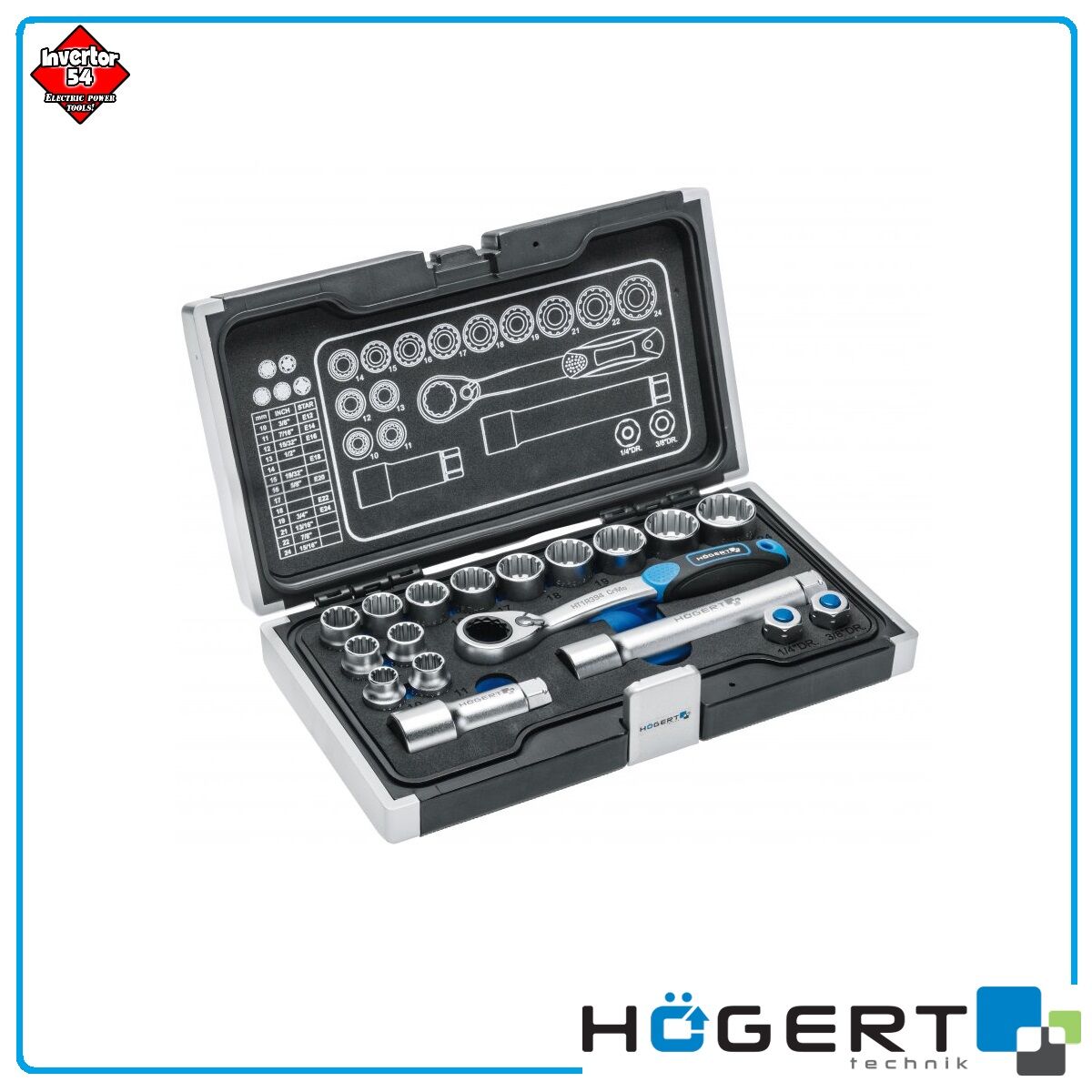 Набор инструментов Hoegert HT1R478 18 предметов.