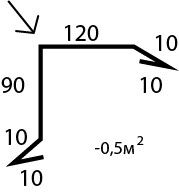 Ветровая планка 90х120 (250) (7004-0,45) серый