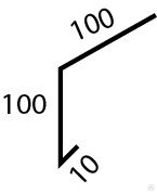 Карнизная планка 100х100 (210) (7004 -0,5) серый 