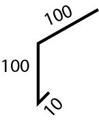 Карнизная планка 100х100 (210) (7024-0,45) графит