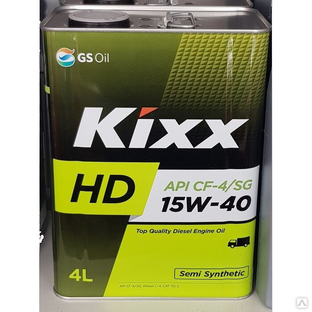 Масло моторное Kixx HD CF-4 15W-40 4 л мет. полусинтетическое Артикул L200144TE1 
