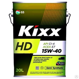 Масло моторное полусинтетическое всесезонное для дизеля Kixx HD CI-4/E7 15W-40 20 л Артикул L2014P20RT 