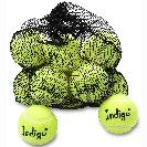 Мяч для большого тенниса Indigo 12 шт в сетке начальный уровень