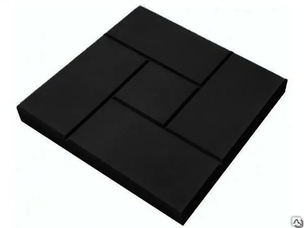 Тротуарная плитка 8 кирпичей 40х40х5 см вибропрессованная черный