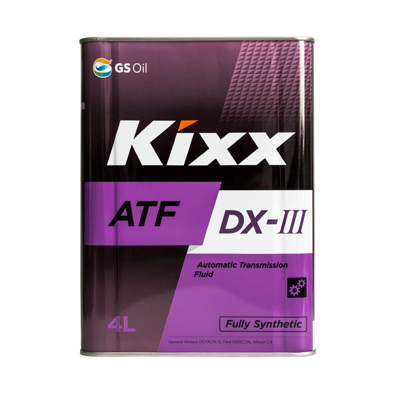 Масло трансмиссионное KIXX ATF DX-III 4 л синтетическое Артикул L250944TE1