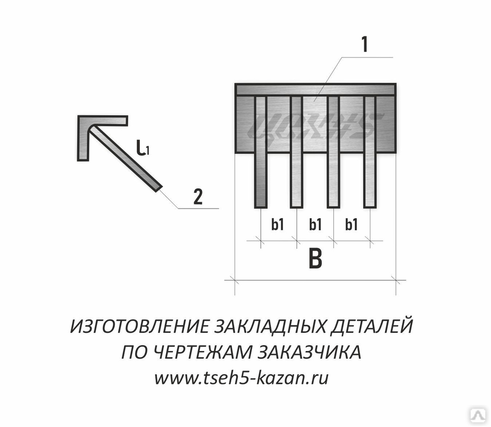 Закладная деталь мн 1 чертеж