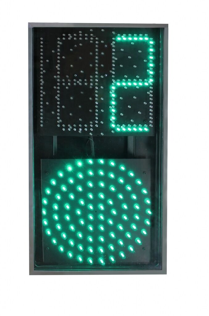 Светофор светодиодный П.1.2 с табло обратного отсчета времени зеленого сигнала и программируемым УЗСП, с комплектом креп