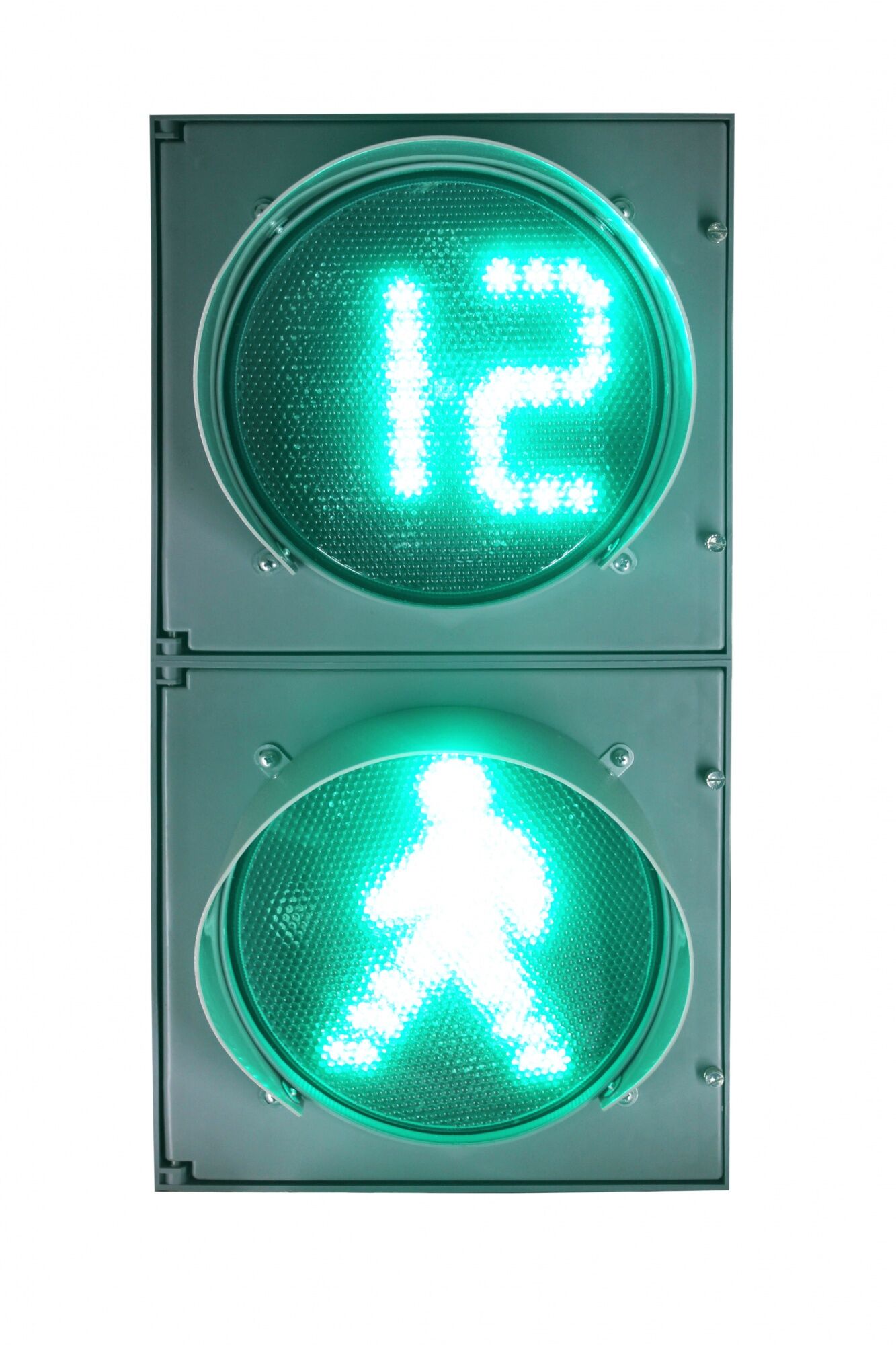 Светофор светодиодный П.1.1 с табло обратного отсчета времени зеленого сигнала, анимацией и программируемым УЗСП, с комп