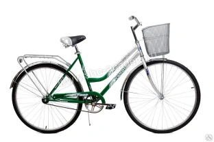 Велосипед с корзиной 28 дюймов Кумир 2810 женский, зеленый 