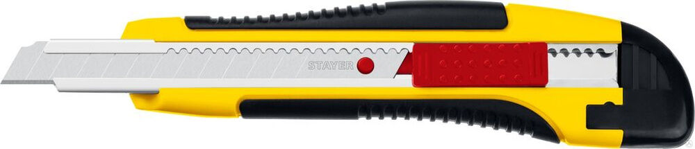 STAYER HERCULES-9, сегмент. лезвия 9 мм, Нож с автостопом, (0903)
