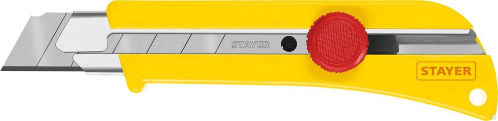 STAYER SK-25, сегмент. лезвия 25 мм, Нож с винтовым фиксатором (09173)