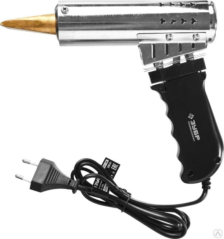 ЗУБР Ceramic PRO 500Вт клин, Сверхмощный электропаяльник с пластиковой пистолетной рукояткой (55302-500) 2
