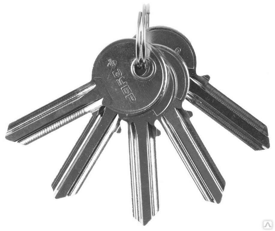 ЗУБР для цилиндровых механизмов, английский тип, 5 шт, заготовка ключа (52195)