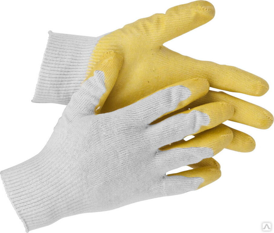 STAYER PROTECT, эластичные, натуральный хлопок, размер L-XL, перчатки с латексным обливом (11408-XL)